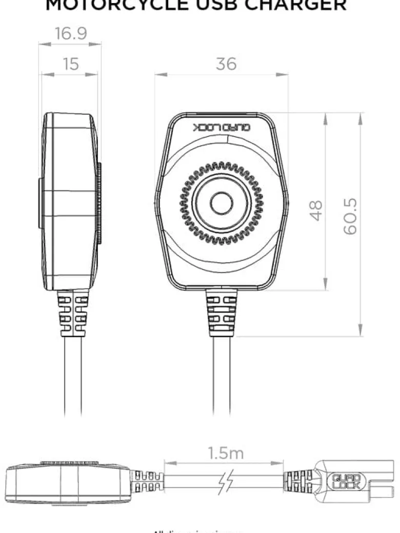 Ładowarka motocyklowa USB Quad Lock