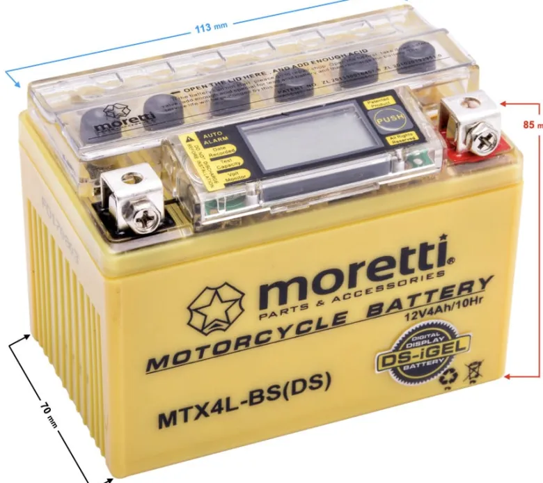Akumulator Moretti AGM (Gel) MTX4L-BS