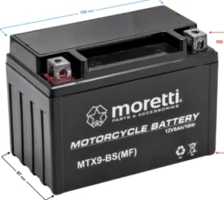 Akumulator Moretti AGM (Gel) MTX9-BS