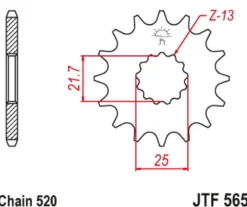 JT Zębatka Przednia JTF565 rozmiar 520