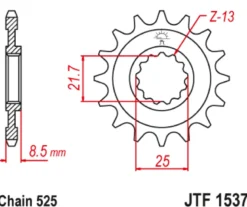JT Zębatka Przednia JTF1537 rozmiar 525