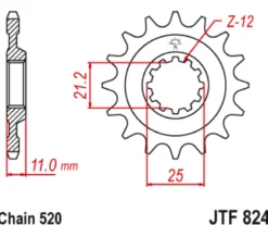 JT Zębatka Przednia JTF824 rozmiar 520