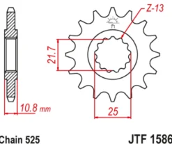 JT Zębatka Przednia JTF1586 rozmiar 525