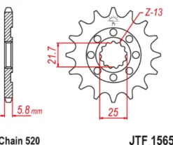 JT Zębatka Przednia JTF1565 rozmiar 520