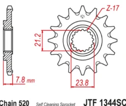 JT Zębatka Przednia JTF1344 rozmiar 520