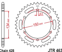 JT Zębatka Tylna JTR463 rozmiar 428