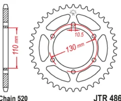 JT Zębatka Tylna JTR486 rozmiar 520