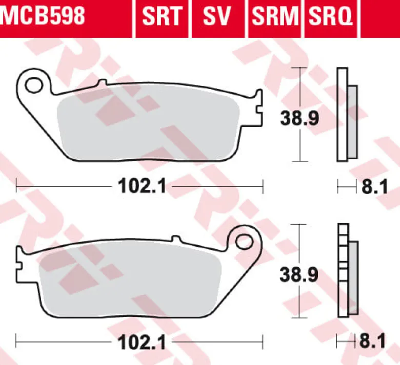 Klocki hamulcowe TRW MCB598