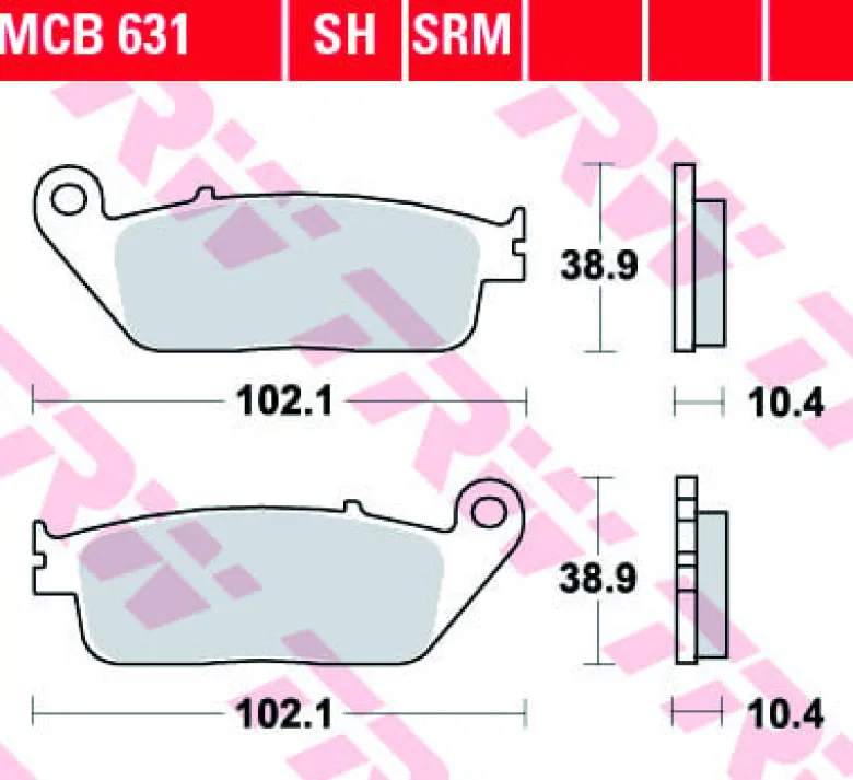 Klocki hamulcowe TRW MCB631