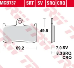 Klocki hamulcowe TRW MCB737