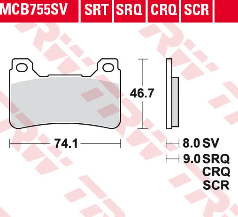 Klocki Hamulcowe TRW MCB755