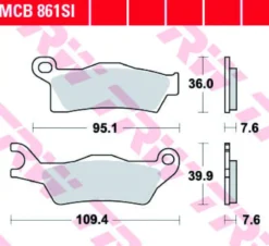 Klocki Hamulcowe TRW MCB861SI