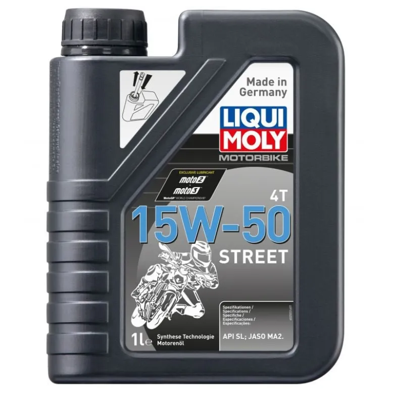 LIQUI MOLY Olej silnikowy półsyntetyczny do motocykli 15W50 Street 4T