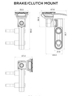 Podstawa montowana w obejmie pompy hamulca/sprzęgła Quad Lock®