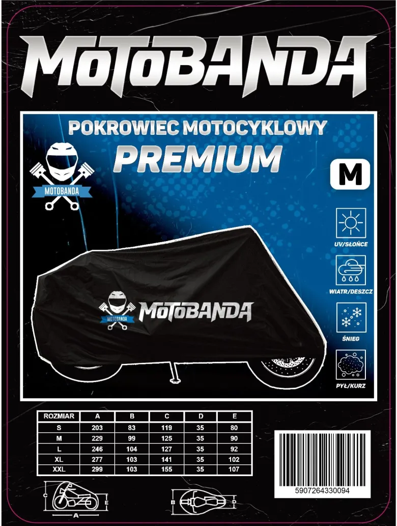 Pokrowiec na motocykl premium Motobanda
