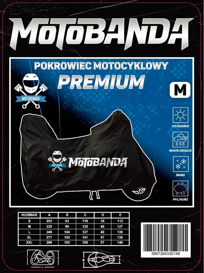 Pokrowiec na motocykl premium Motobanda
