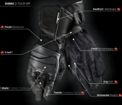 Rękawice Shima D-TOUR-WP