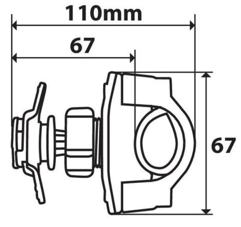 Uchwyt mocowany do kierownicy Lampa Opti Handle