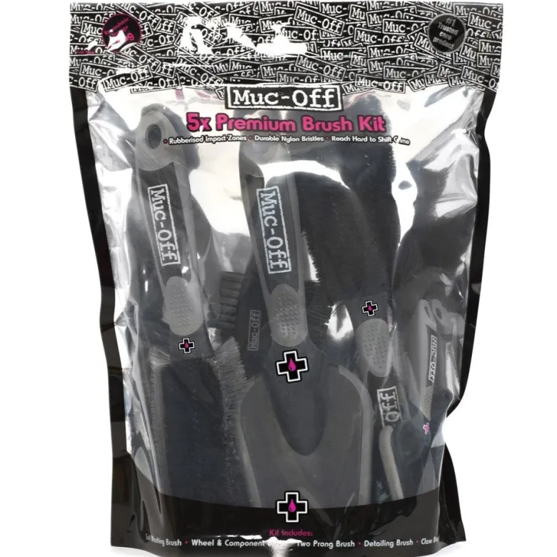 Zestaw 5 szczotek do czyszczenia motocykla Muc-Off Premium Brush Kit